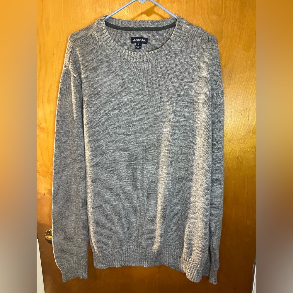 St. John's Bay Gray Crewneck Sweater Timeless Knit
